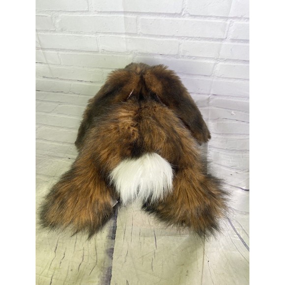 VTG Carousel by Guy Bunny Rabbit Laying Floppy Hairy Bull Nose Plush Toy Brown - Picture 4 of 12